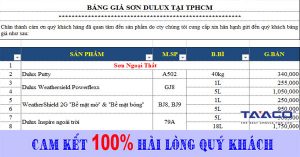 Báo giá sơn Dulux giá rẻ